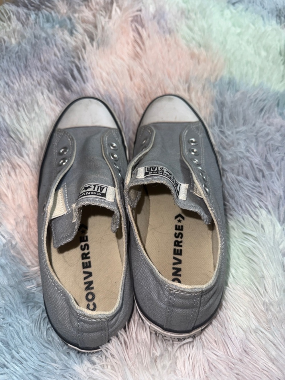 Converse Slip-On Low Top Sneakers - light blue gray size 7.5 - Picture 4 of 7